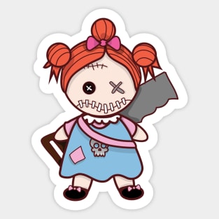 Creepy Doll Sticker